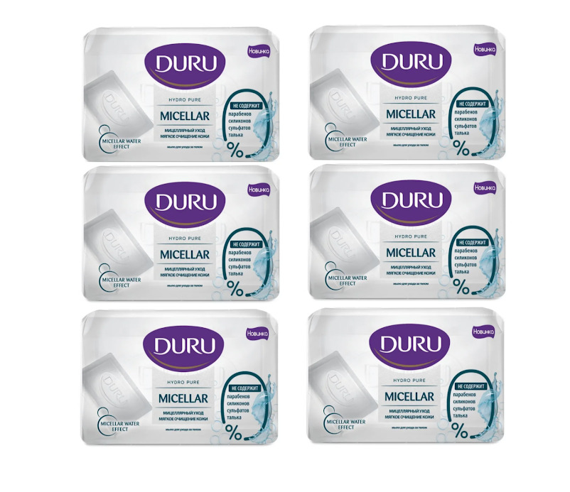 фото Мыло мицеллярное duru hydro pure, 110г, 6 шт