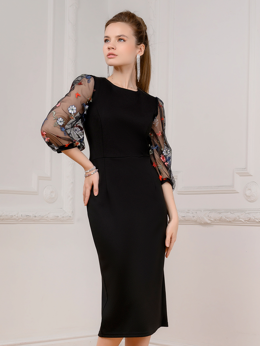 фото Платье женское 1001dress 0132101-02218 черное 44 ru