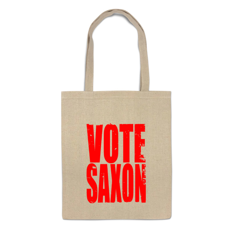 фото Сумка-шоппер printio vote saxon (doctor who) бежевая