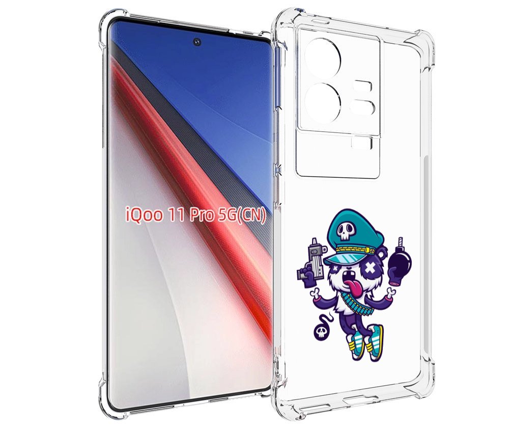

Чехол бампер MyPads персонаж с пистолетом и бомбочкой для Vivo i..., Прозрачный, Tocco