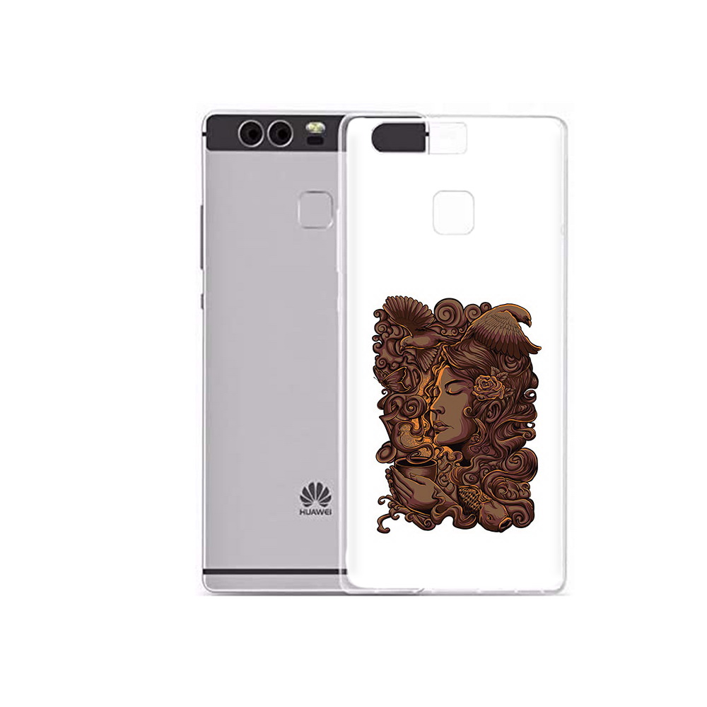 

Чехол MyPads Tocco для Huawei P9 Plus девушка с длинными волосами абстракция, Прозрачный, Tocco