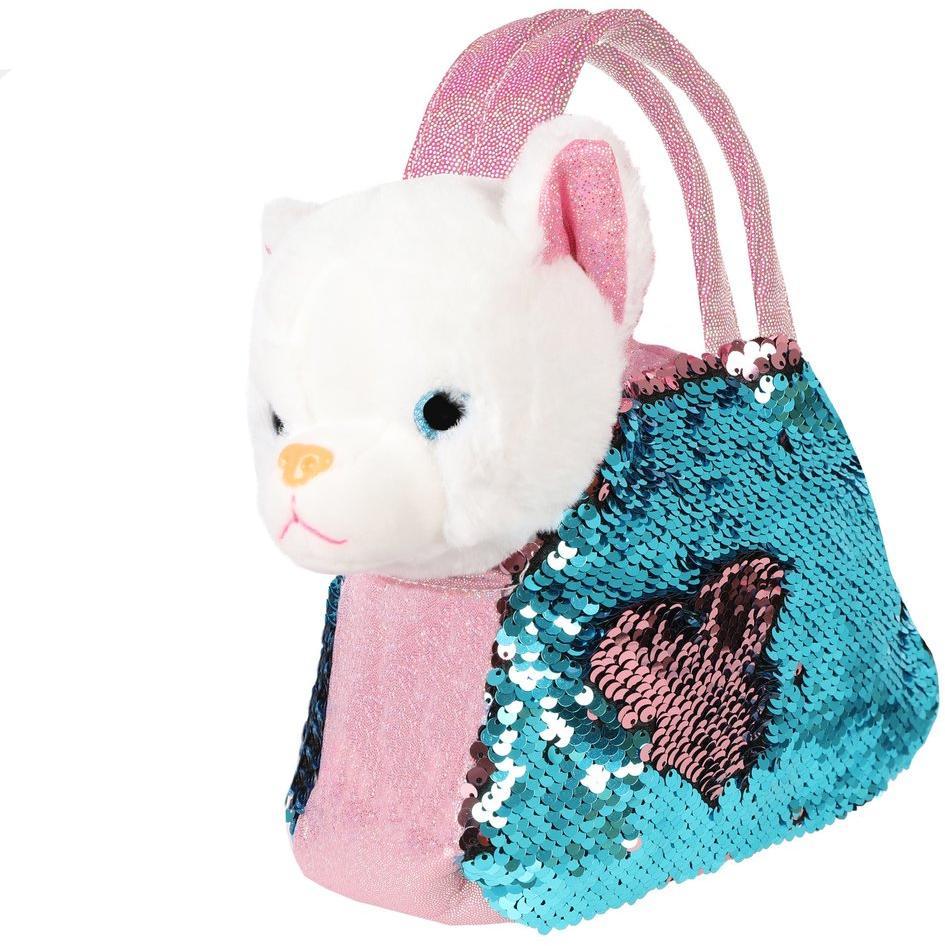 

Мягкая игрушка Fluffy Family Котенок, 19 см, в сумочке, с пайетками 681688