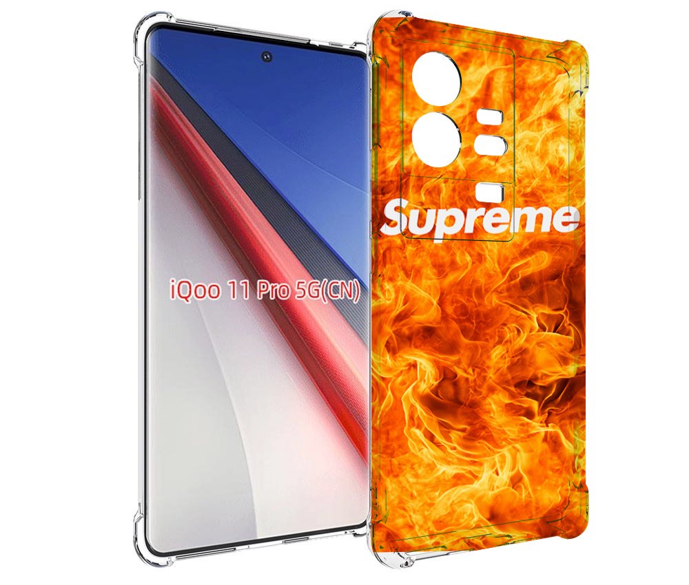 

Чехол бампер MyPads пламя-пламенное суприм для Vivo iQOO 11 Pro ..., Прозрачный, Tocco
