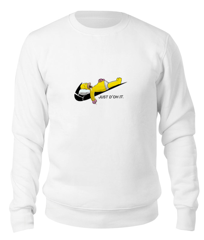 

Свитшот унисекс Printio Гомер симпсон (just d'oh it) белый M, Гомер симпсон (just d'oh it)