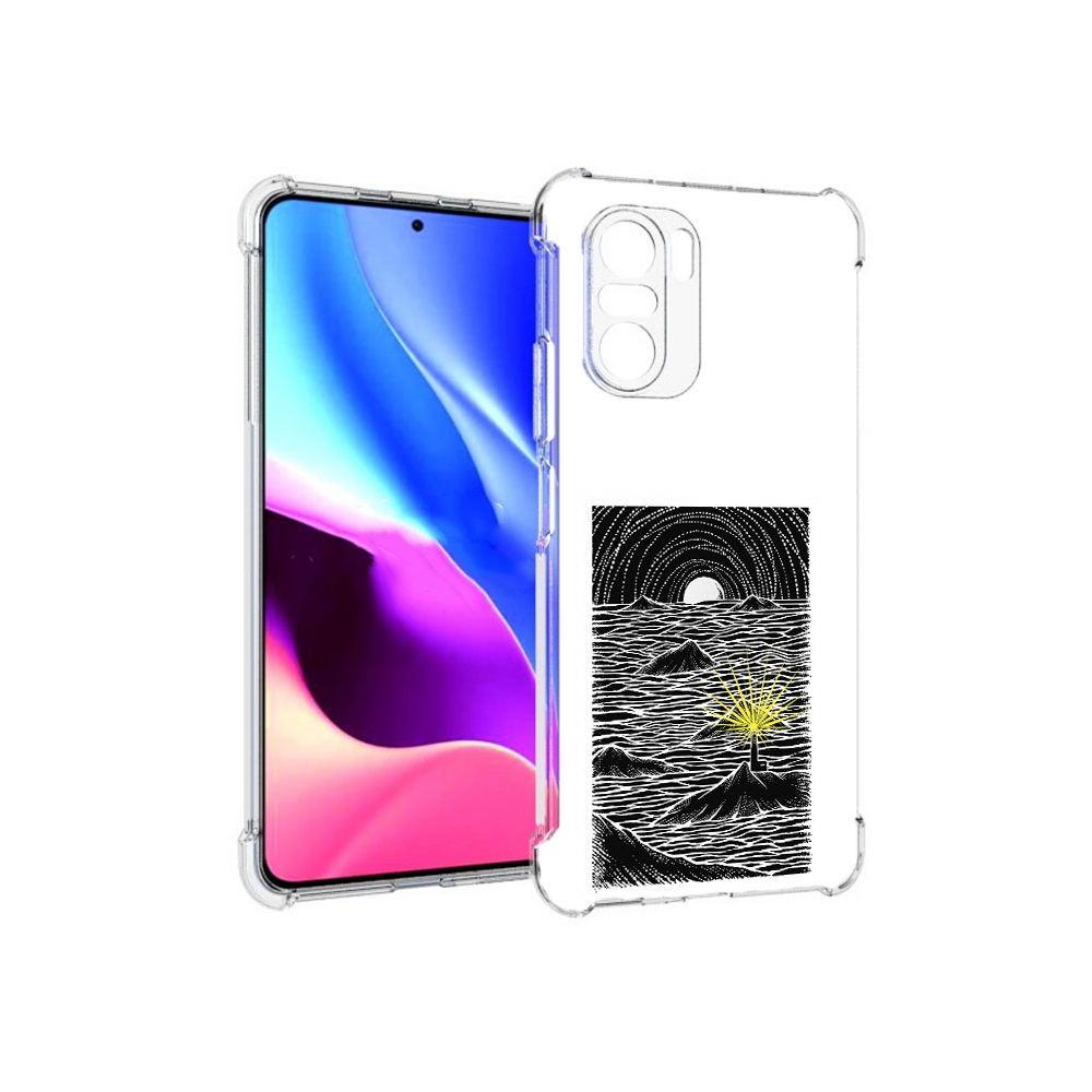 

Чехол MyPads Tocco для Xiaomi Redmi K40 маяк в черно белом море (PT158239.260.460), Прозрачный, Tocco