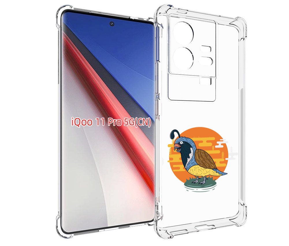 

Чехол бампер MyPads попугай-на-острове для Vivo iQOO 11 Pro прот..., Прозрачный, Tocco