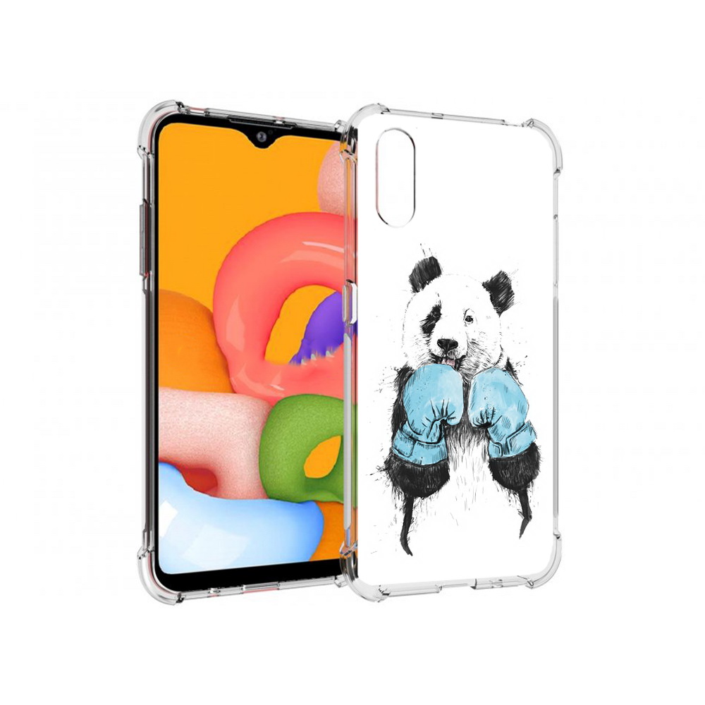 

Чехол MyPads Tocco для Samsung Galaxy A01 панда боксер (PT144711.509.531), Прозрачный, Tocco