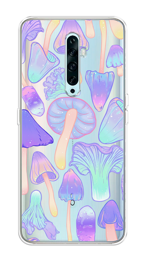 

Чехол на Oppo Reno 2Z "Пастельные грибы", Фиолетовый;голубой, 251850-1