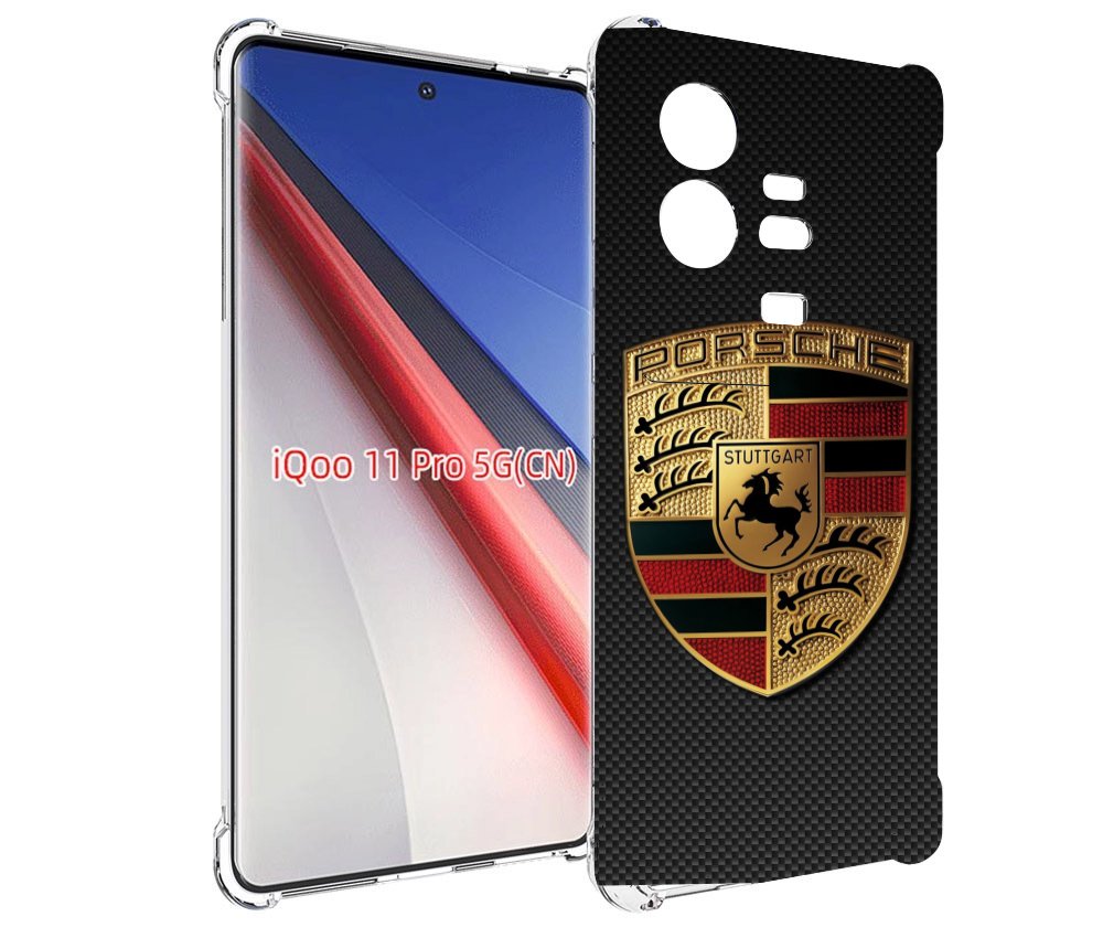 

Чехол бампер MyPads порш porsche 1 для Vivo iQOO 11 Pro противоу..., Прозрачный, Tocco