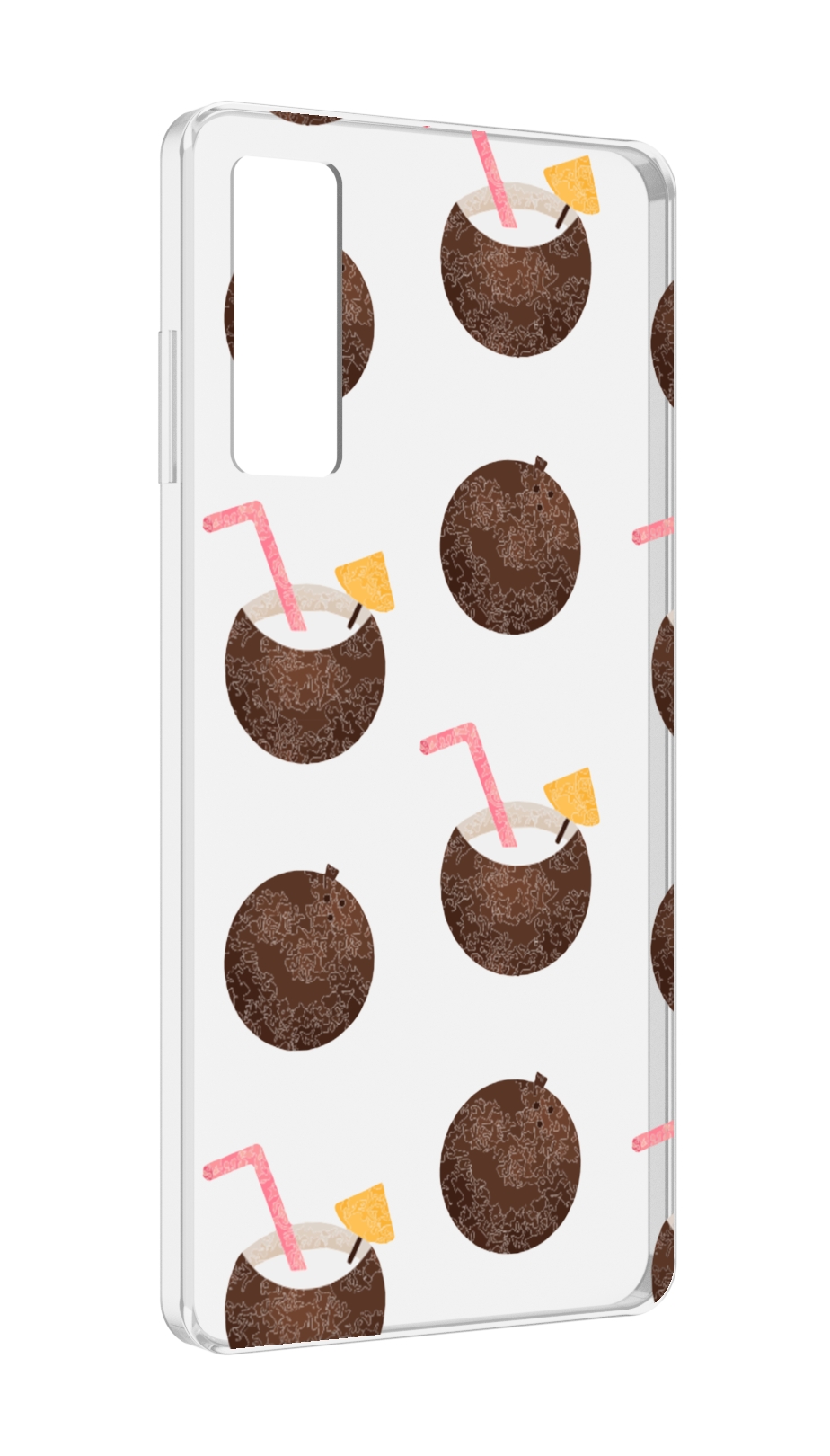 

Чехол MyPads кокосики для TCL 20 5G, Прозрачный, Tocco