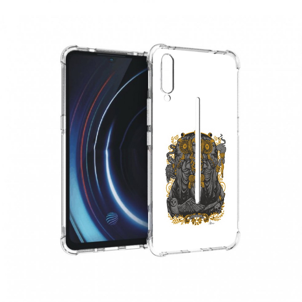 

Чехол MyPads Tocco для Vivo iQOO божество с золотыми элементами (PT226955.389.241), Прозрачный, Tocco