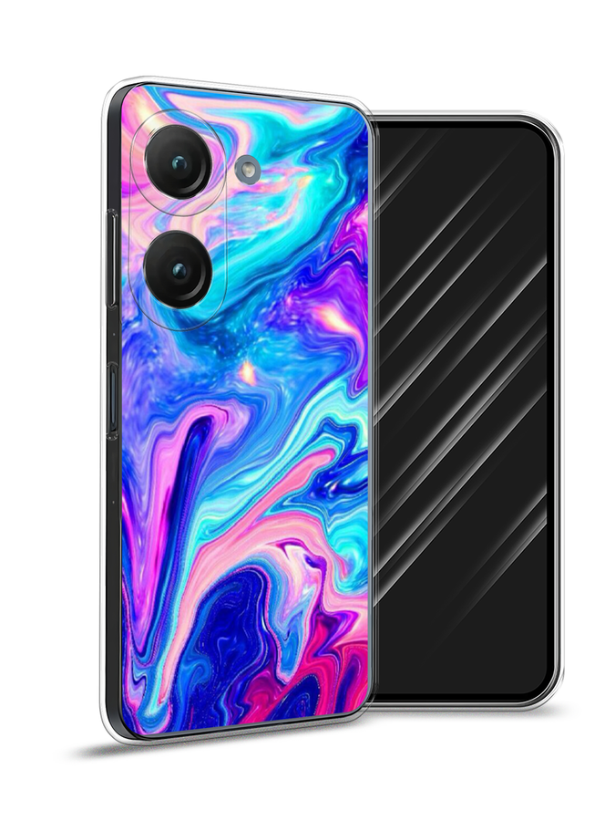 

Чехол Awog на Asus ZenFone 9 "Потеки краски", Розовый, 44850-10