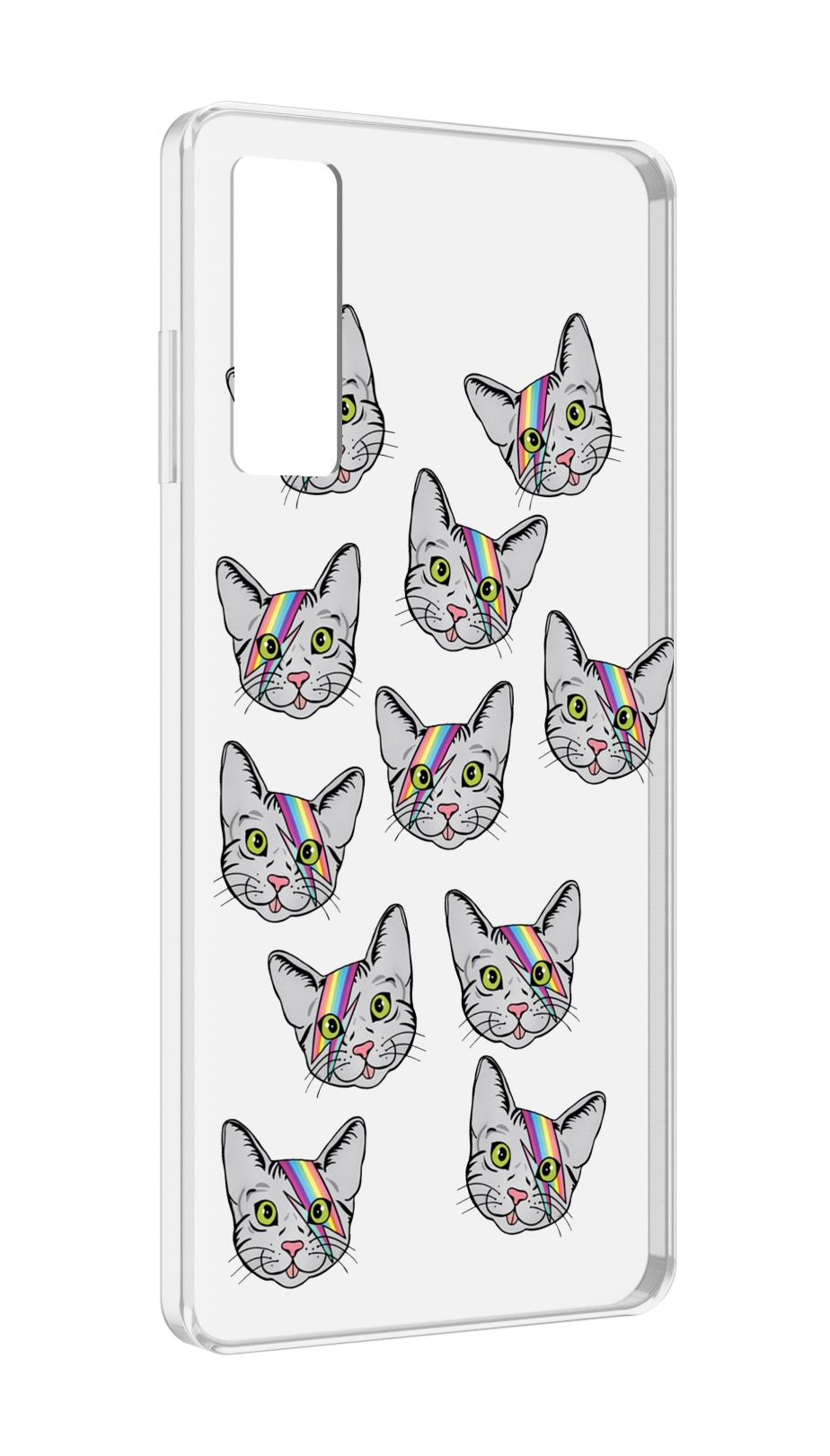 

Чехол MyPads кот-с-молнией-на-лбу для TCL 20 5G, Прозрачный, Tocco