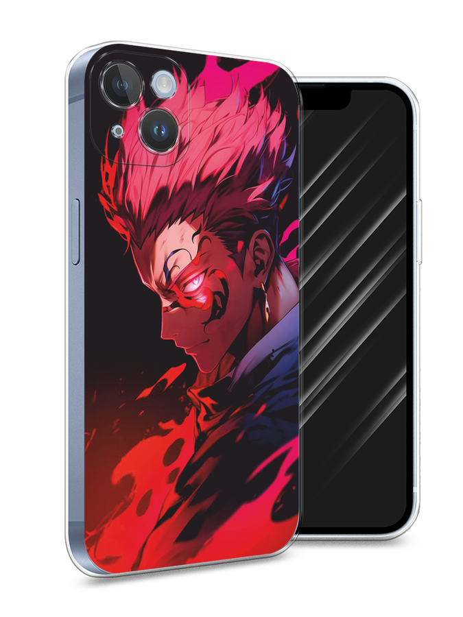 

Чехол Awog на Apple iPhone 14 Plus "Взгляд Сукуны", Розовый;красный;черный, 15350-1