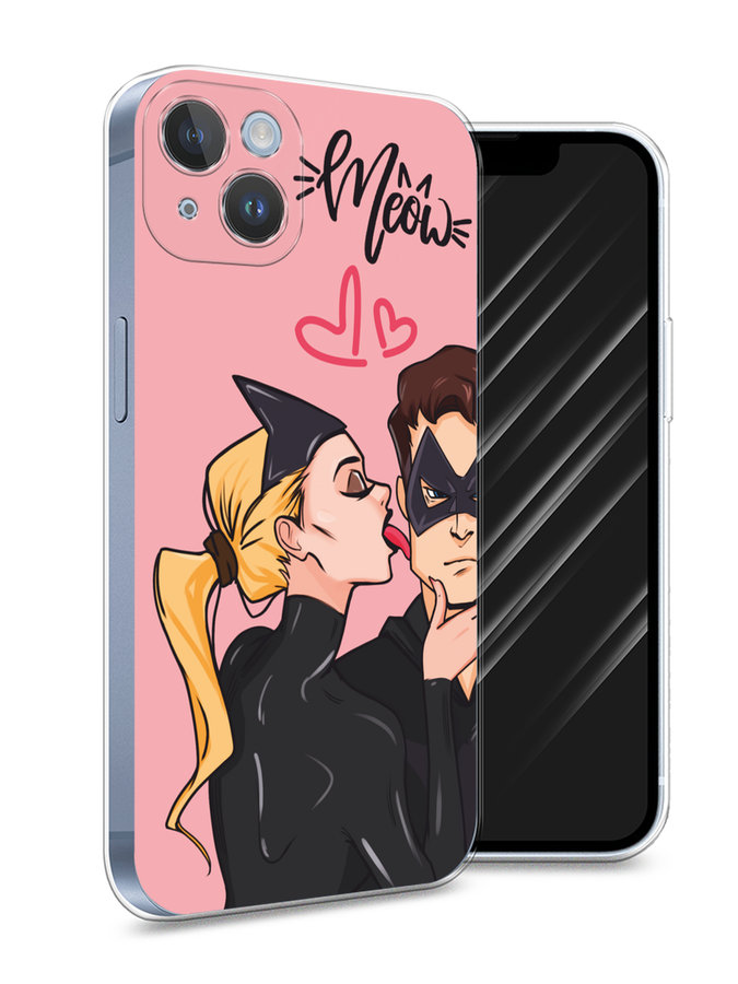 

Чехол Awog на Apple iPhone 14 Plus "Kiss of Cat Woman", Розовый;черный;бежевый, 15350-1