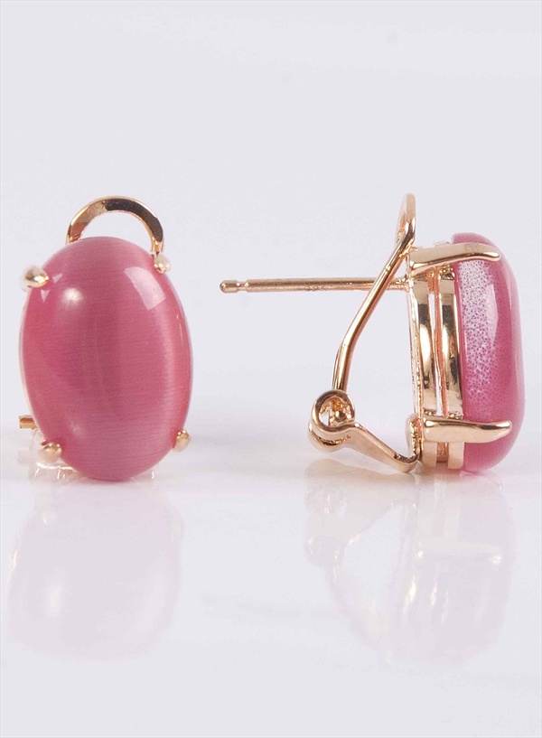 

Серьги из бижутерного сплава Lotus Jewelry 3023E-10CA-pink, кошачий глаз, 3023E-10CA-pink