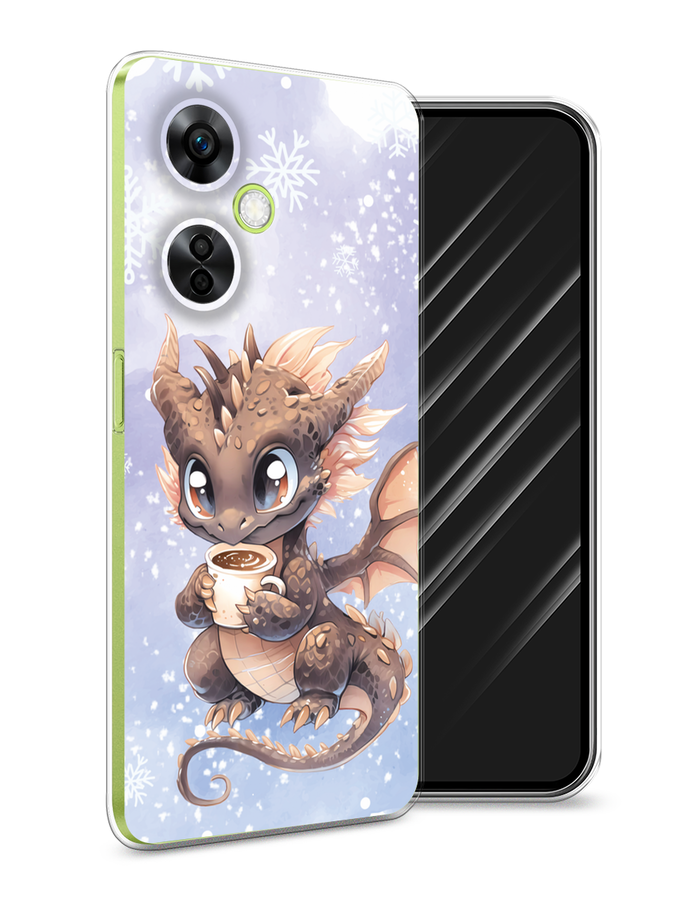 

Чехол Awog на OnePlus Nord N30 5G/Nord CE3 5G/Nord CE3 LITE "Дракончик с кружкой тёмный", Бежевый;розовый;серый, 153750-1