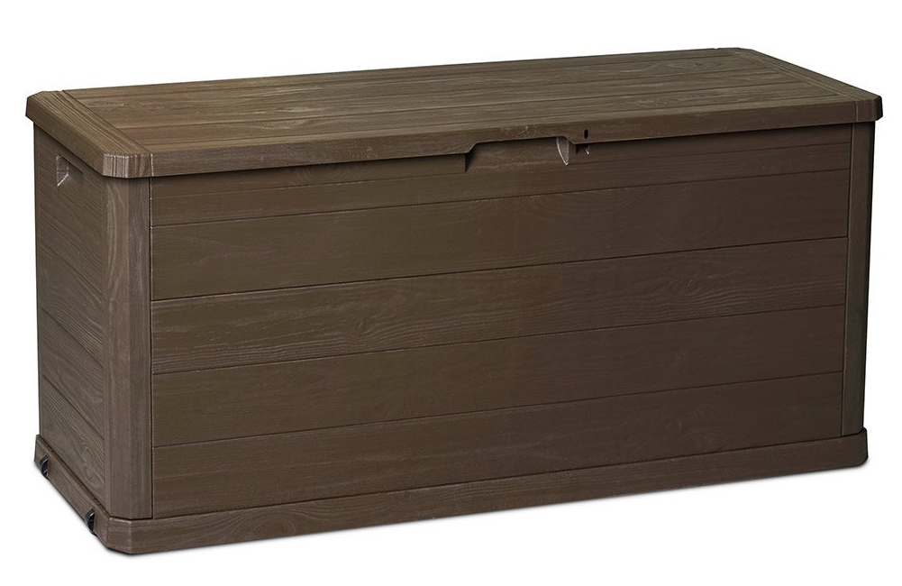 фото Садовый сундук для хранения toomax woody's line s box (56x117х45), 280 л, коричневый