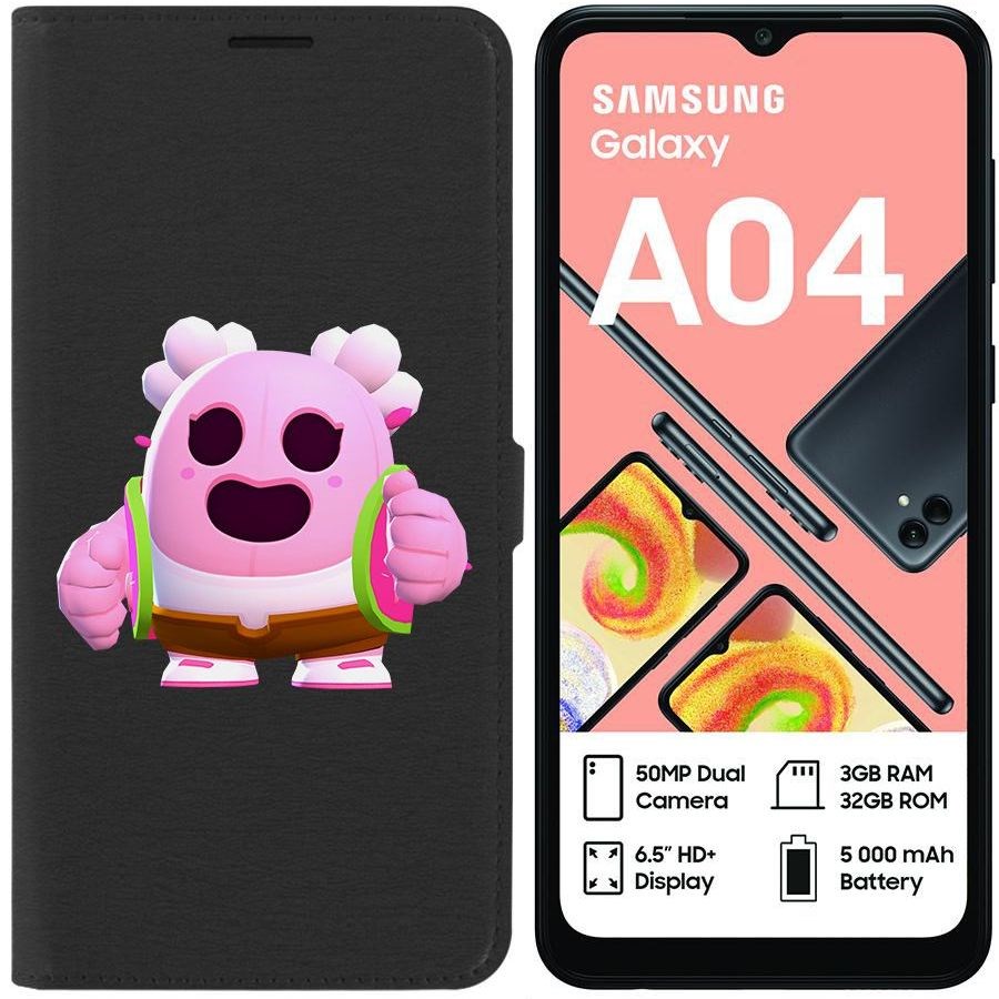 

Чехол-книжка Eco для Samsung Galaxy A04 (A045) Brawl Stars-Сакура Спайк (черный)