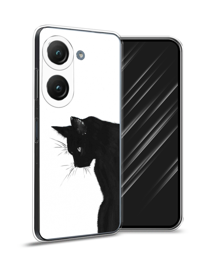 

Чехол Awog на Asus ZenFone 9 "Black cat", Черный;белый, 44850-1