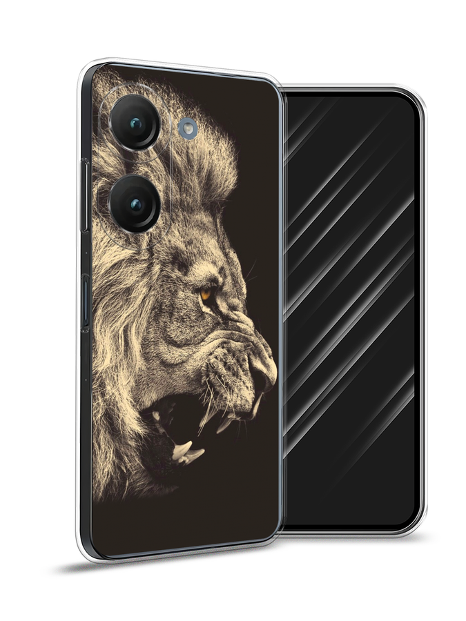 

Чехол Awog на Asus ZenFone 9 "Львиный рык 2", Бежевый;черный, 44850-1