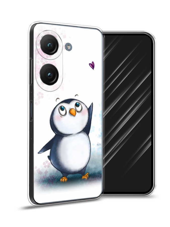 

Чехол Awog на Asus ZenFone 9 "Пингвин и сердечко", Белый, 44850-1