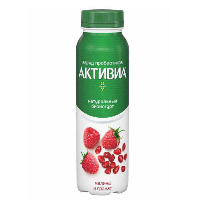 

Йогурт питьевой Активиа малина-гранат 1,5% БЗМЖ 260 г