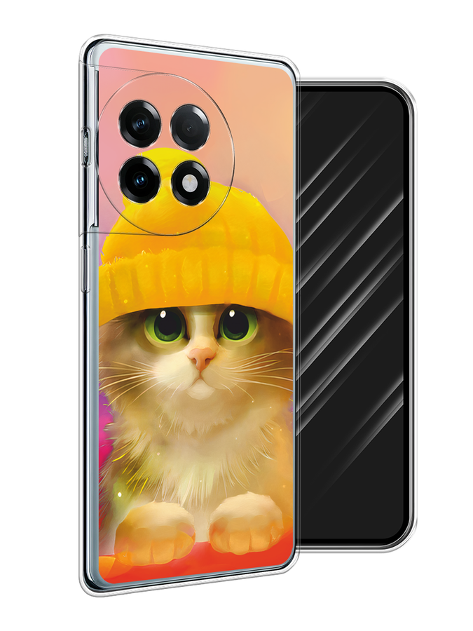

Чехол Awog на OnePlus 11R "Котенок в желтой шапке", Желтый, 154150-1