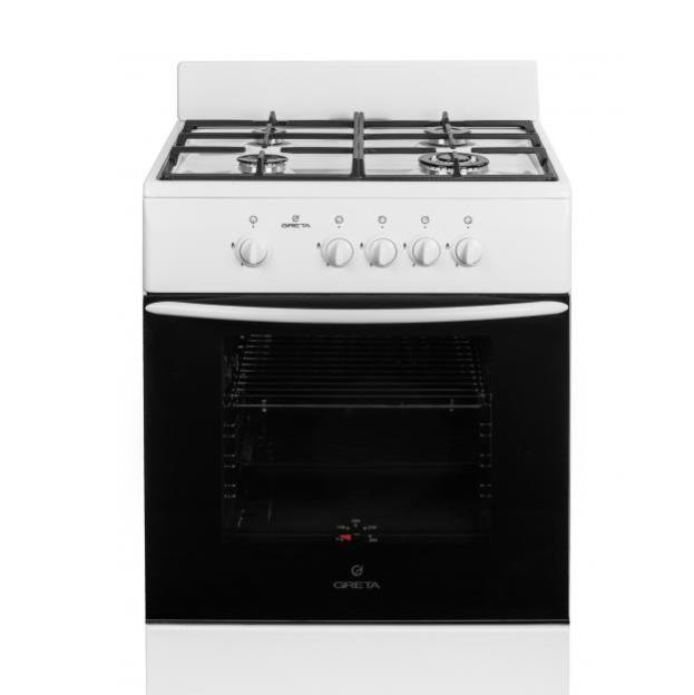 

Газовая плита ДЗГА Greta 600 исп №13 White, 600 исп №12(со щитком,ТУРБОГОРЕЛКОЙ)