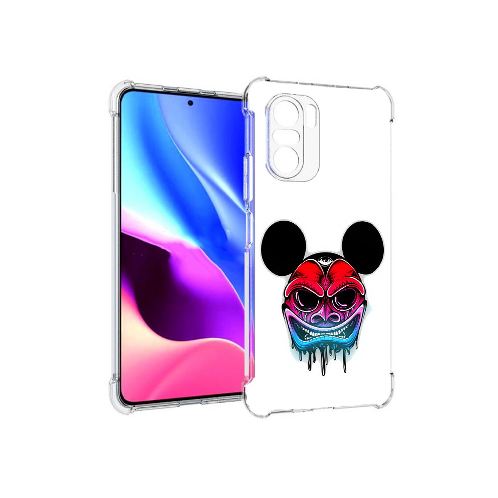 

Чехол MyPads Tocco для Xiaomi Redmi K40 микки в маске (PT158239.260.473), Прозрачный, Tocco