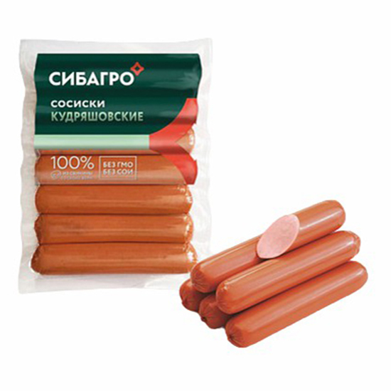 

Сосиски Сибагро Кудряшовские куриные 420 г