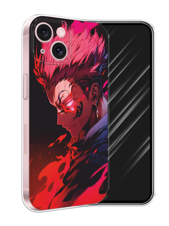 

Чехол Awog на Apple iPhone 15 "Взгляд Сукуны", Розовый;красный;черный, 15550-1