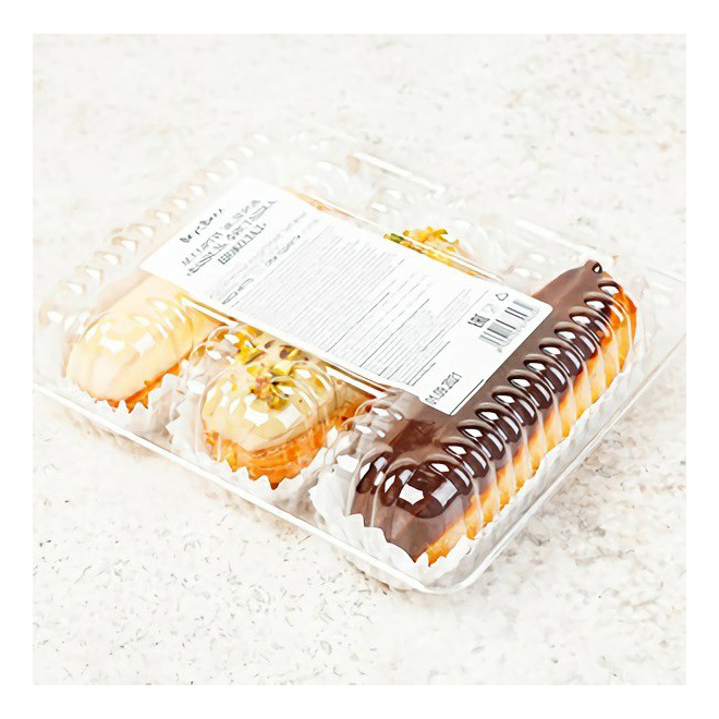 

Пирожные ВкусВилл эклеры ассорти 3 шт 150 г