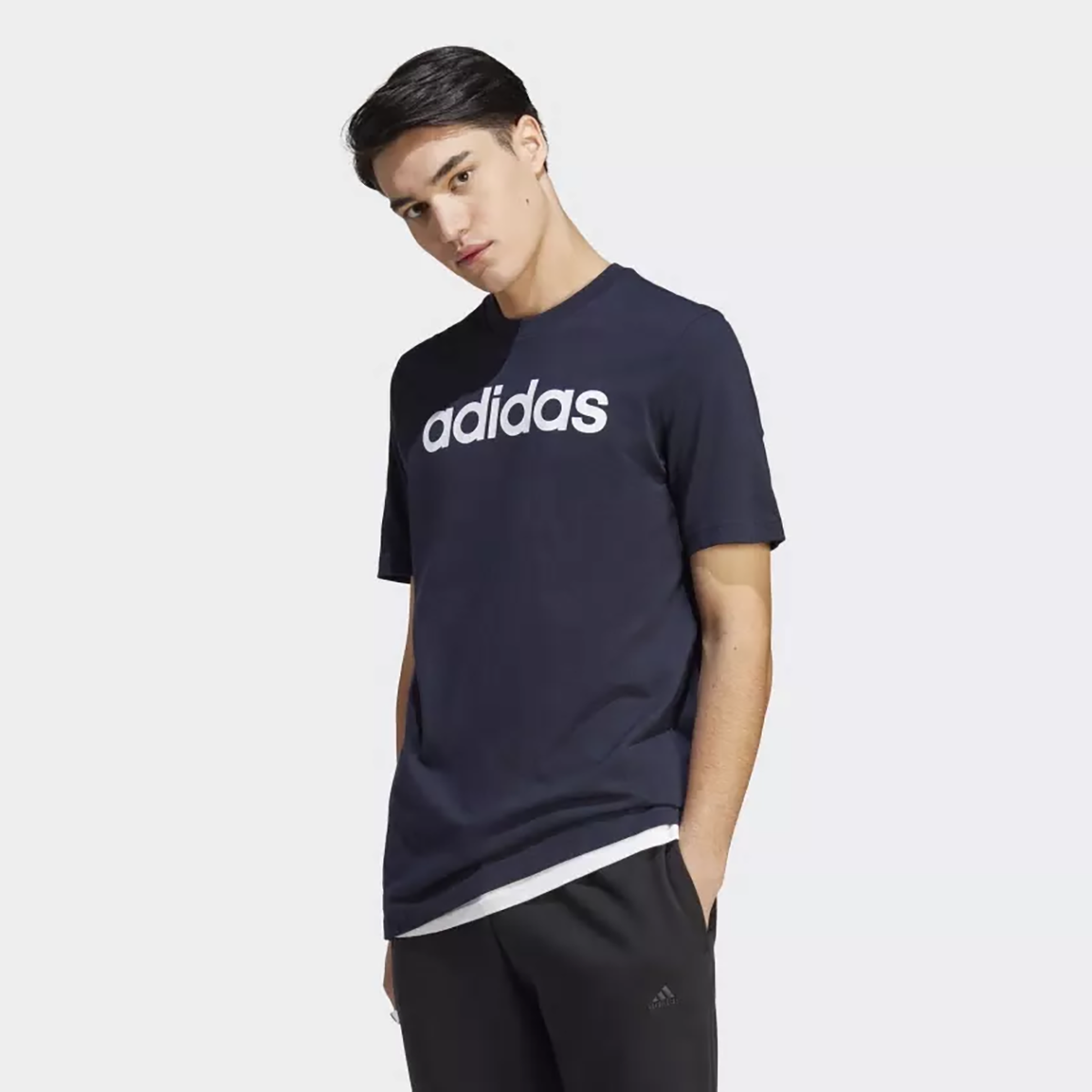 

Футболка мужская Adidas M Lin Sj T IC9275 синяя 2XL, Синий, M Lin Sj T