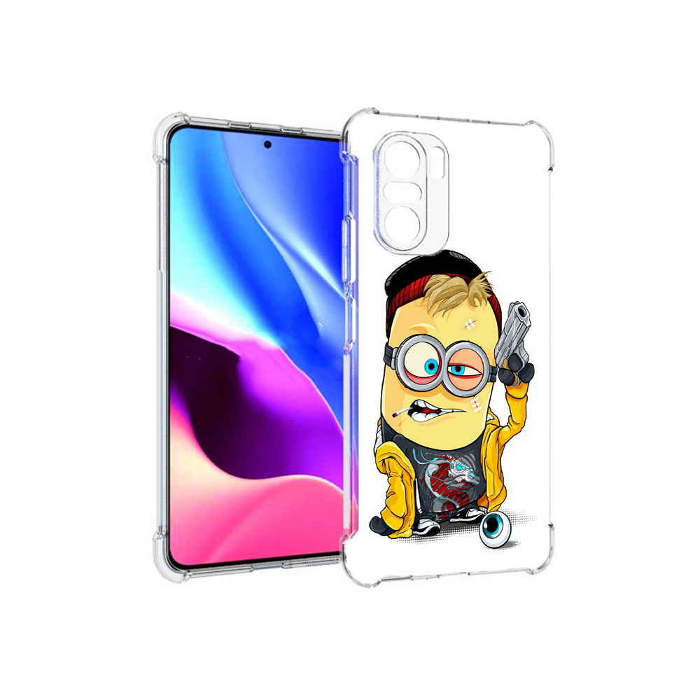 

Чехол MyPads Tocco для Xiaomi Redmi K40 миньон бандит (PT158239.260.475), Прозрачный, Tocco