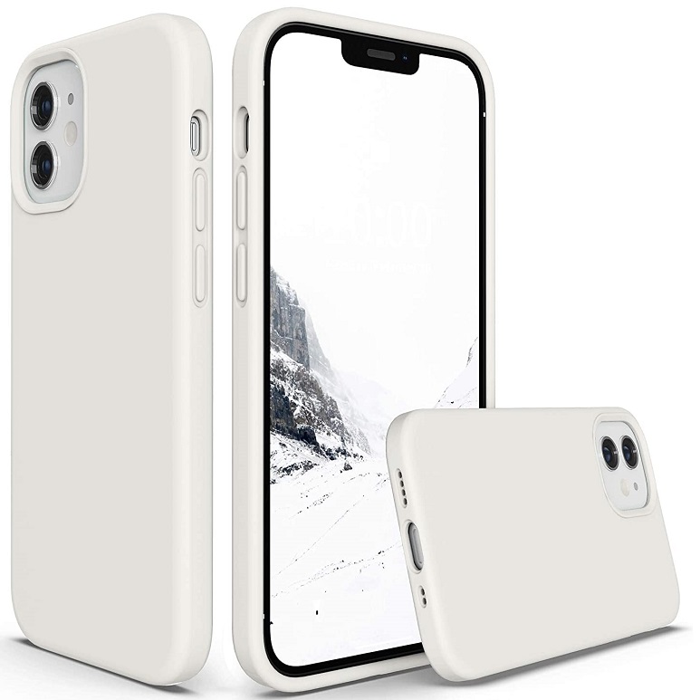 Силиконовый чехол Silicone Case для Apple iPhone 12 mini (белый)