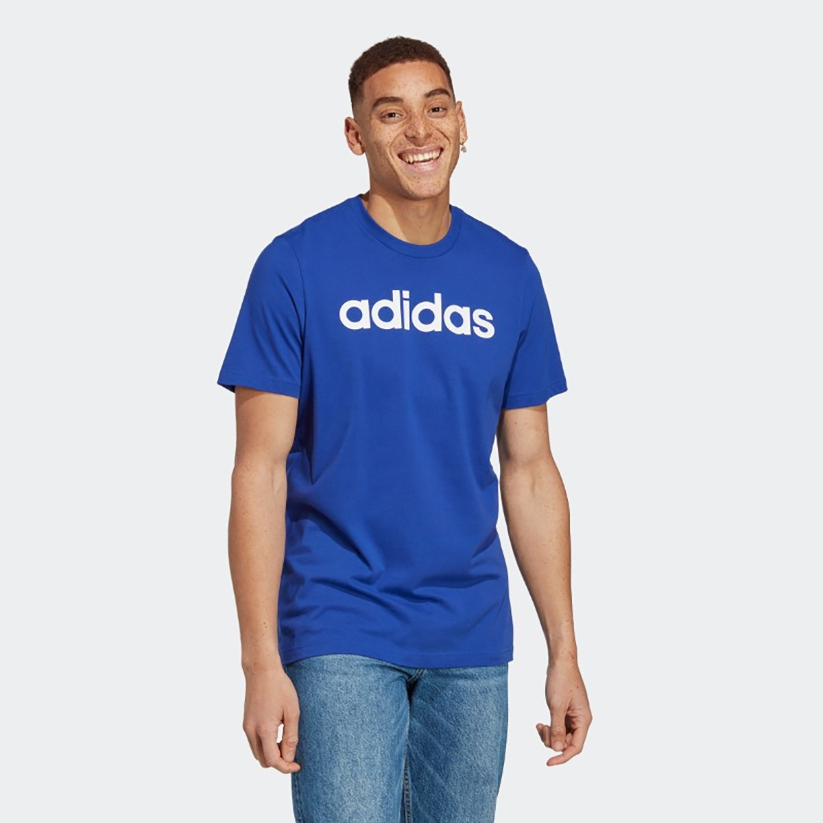 

Футболка мужская Adidas M Lin Sj T IC9279 синяя 2XL, Синий, M Lin Sj T