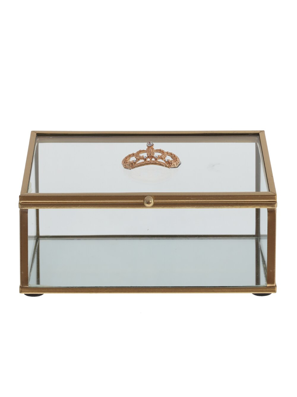 

Шкатулка Remecoclub для украшений, стеклянная 14,5x9,5x7 см, Прозрачный