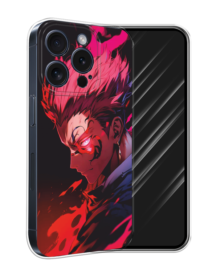 

Чехол Awog на Apple iPhone 15 Pro "Взгляд Сукуны", Розовый;красный;черный, 15750-1