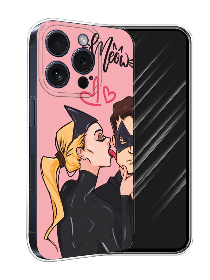 

Чехол Awog на Apple iPhone 15 Pro "Kiss of Cat Woman", Розовый;черный;бежевый, 15750-1