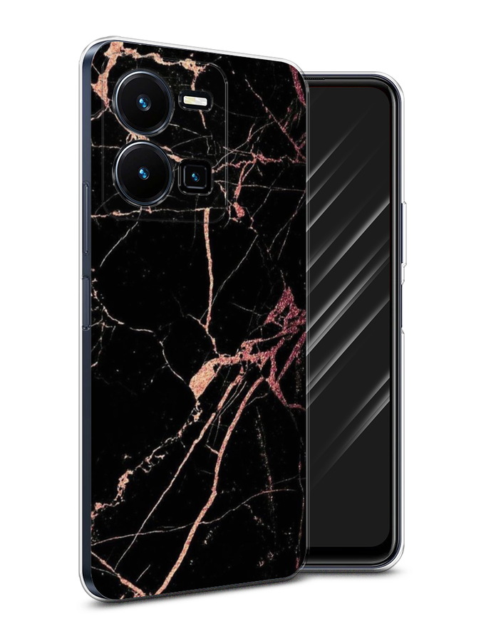 

Чехол Awog на Vivo Y35 4G / Виво Y35 4G "Мрамор розовое золото", Черный;розовый