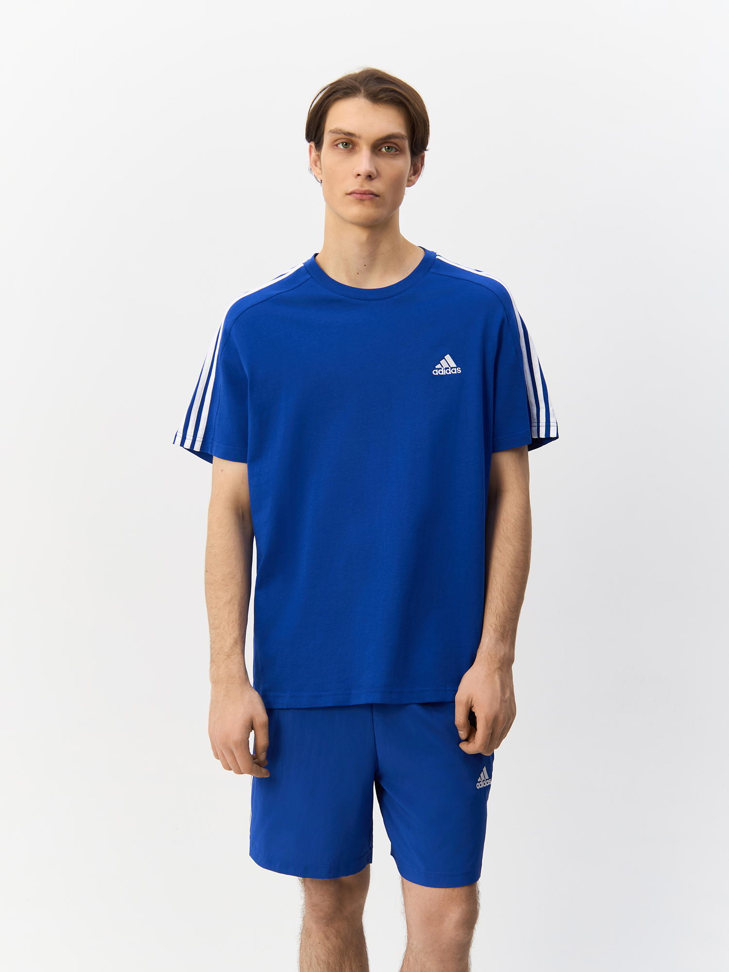 

Футболка мужская Adidas Essentials Single Jersey 3-Stripes IC9338 синяя 2XL, Синий, Essentials Single Jersey 3-Stripes