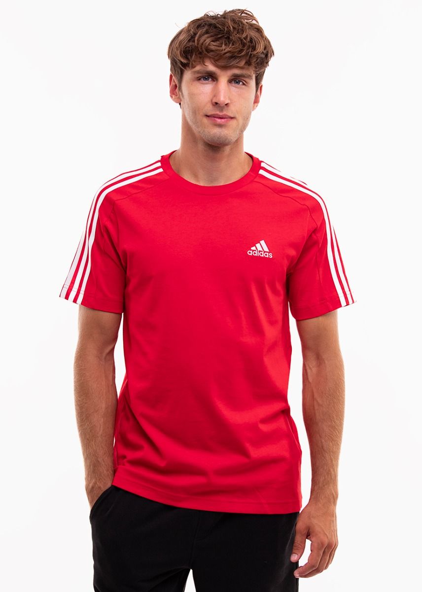 

Футболка мужская Adidas Essentials Single Jersey 3-Stripes IC9339 красная 2XL, Красный, Essentials Single Jersey 3-Stripes