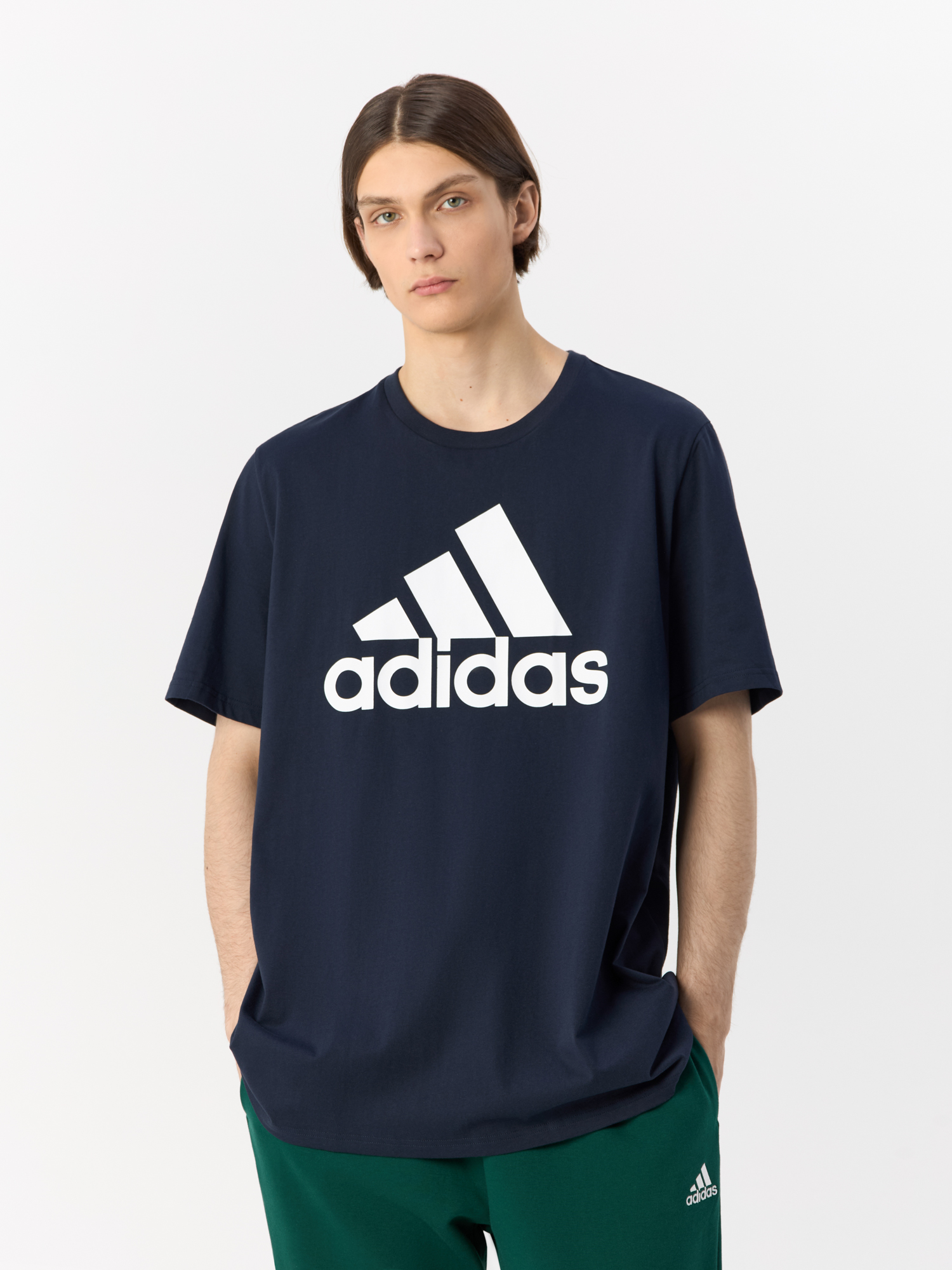 

Футболка мужская Adidas Essentials Single Jersey Big Logo IC9348 синяя S, Синий, Essentials Single Jersey Big Logo