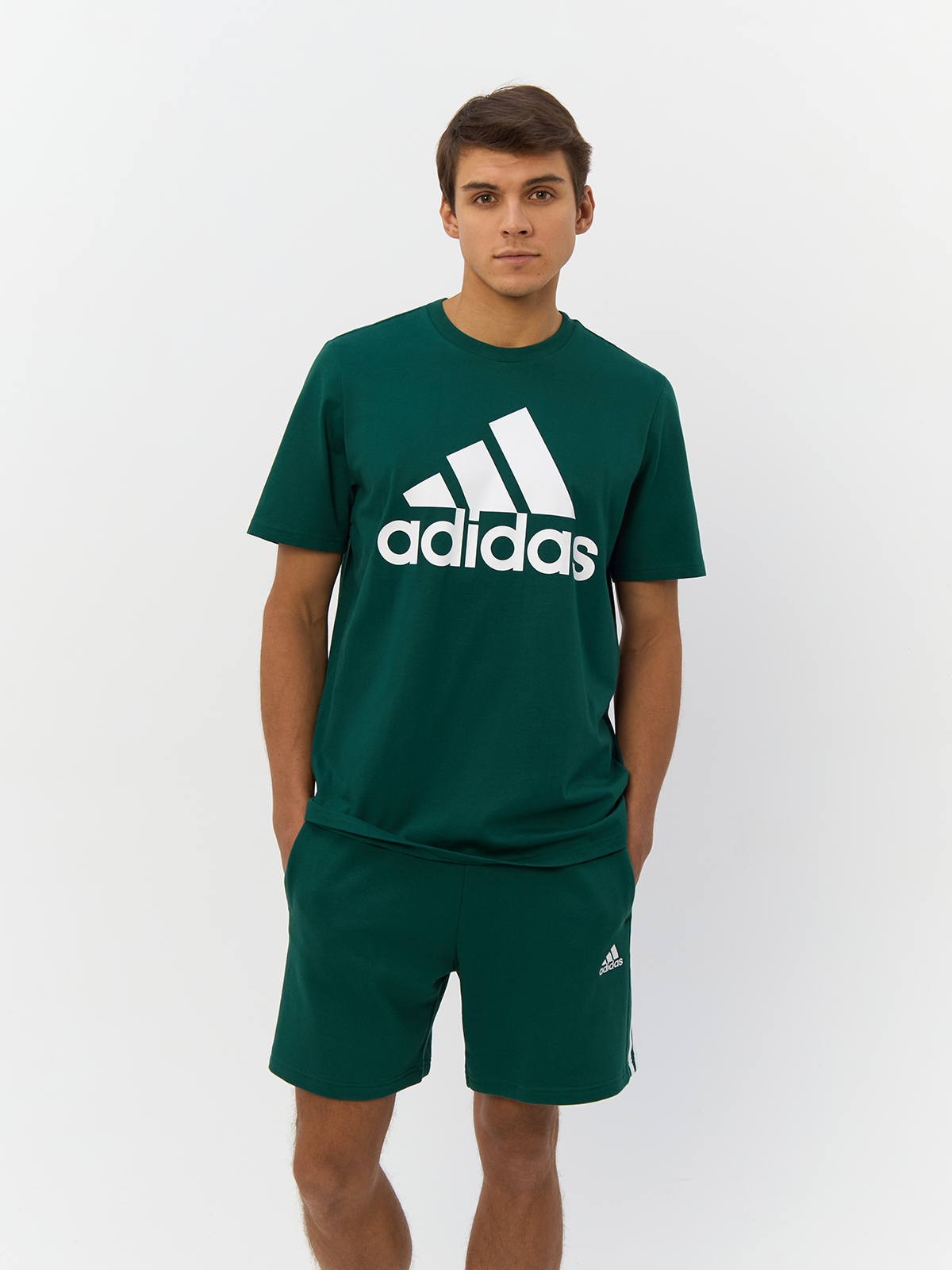 

Футболка мужская Adidas Essentials Big Logo IS1300 зеленая M, Зеленый, Essentials Big Logo