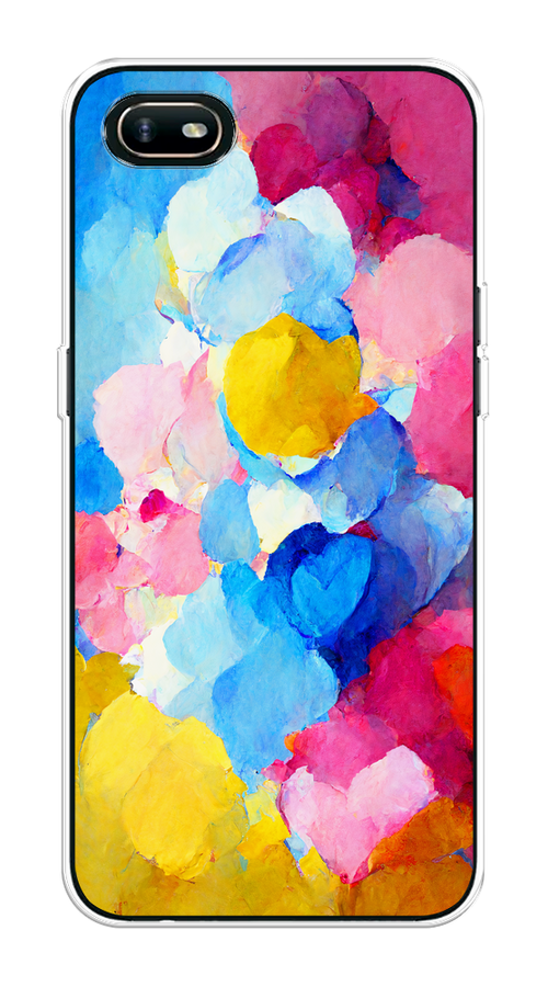 

Чехол на Oppo A1k "Яркие пятна", Синий;голубой;желтый;розовый, 252150-1