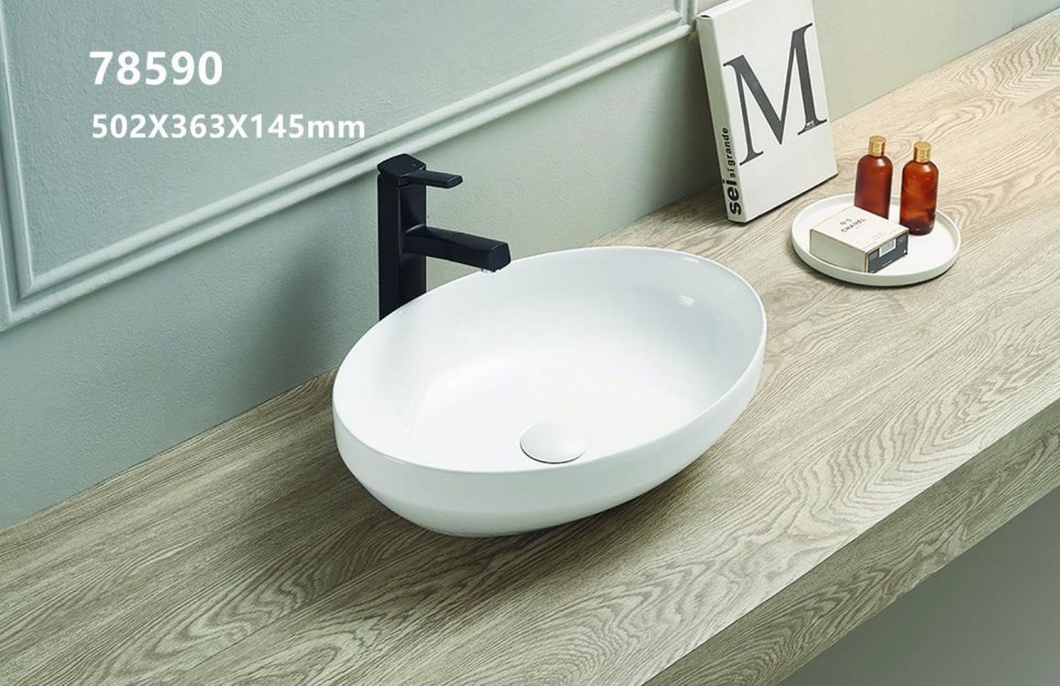 

Раковина CeramaLux 78590 накладная, Голубой