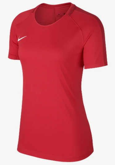 фото Футболка женская nike w nk dry acdmy18 top ss красная xs