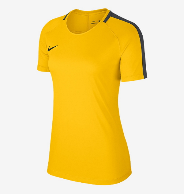 фото Футболка женская nike w nk dry acdmy18 top ss желтая s