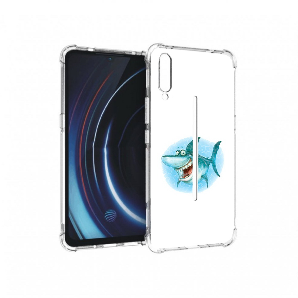 

Чехол MyPads Tocco для Vivo iQOO веселая акула (PT226955.389.261), Прозрачный, Tocco
